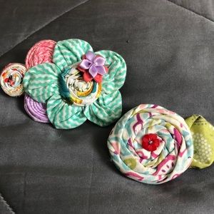 2 Handmade girls hair clips
